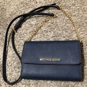 Michael Kors Jet Set Crossbody NAVY BLUE